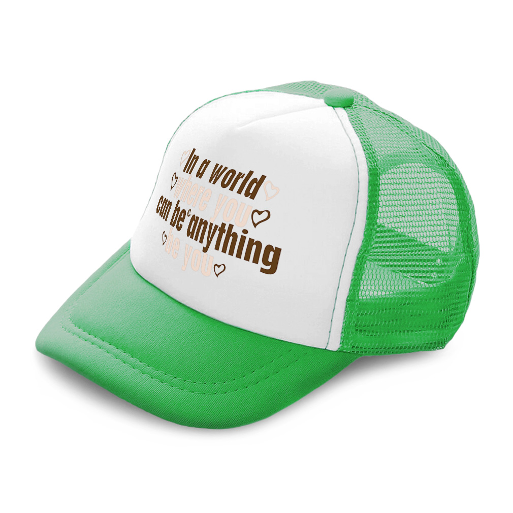 Kids Trucker Hat World Where You Can Anything Love Boys Caps & Girls Caps - Picture 5 of 7
