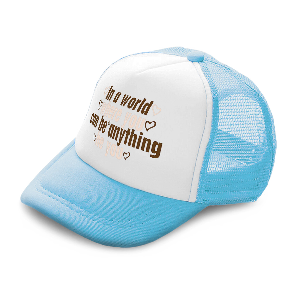 Kids Trucker Hat World Where You Can Anything Love Boys Caps & Girls Caps - Picture 6 of 7