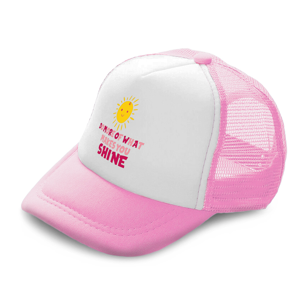 Kids Trucker Hat Do More of What Makes You Shine Sun Boys Caps & Girls Caps - Picture 7 of 7