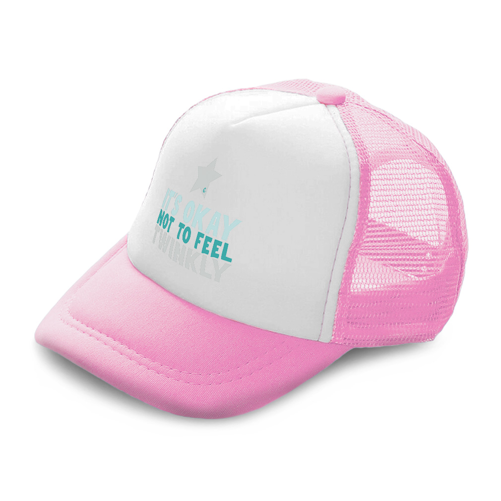 Kids Trucker Hat It Is Okay Not to Feel Twinkly Star Boys Caps & Girls Caps - Picture 7 of 7