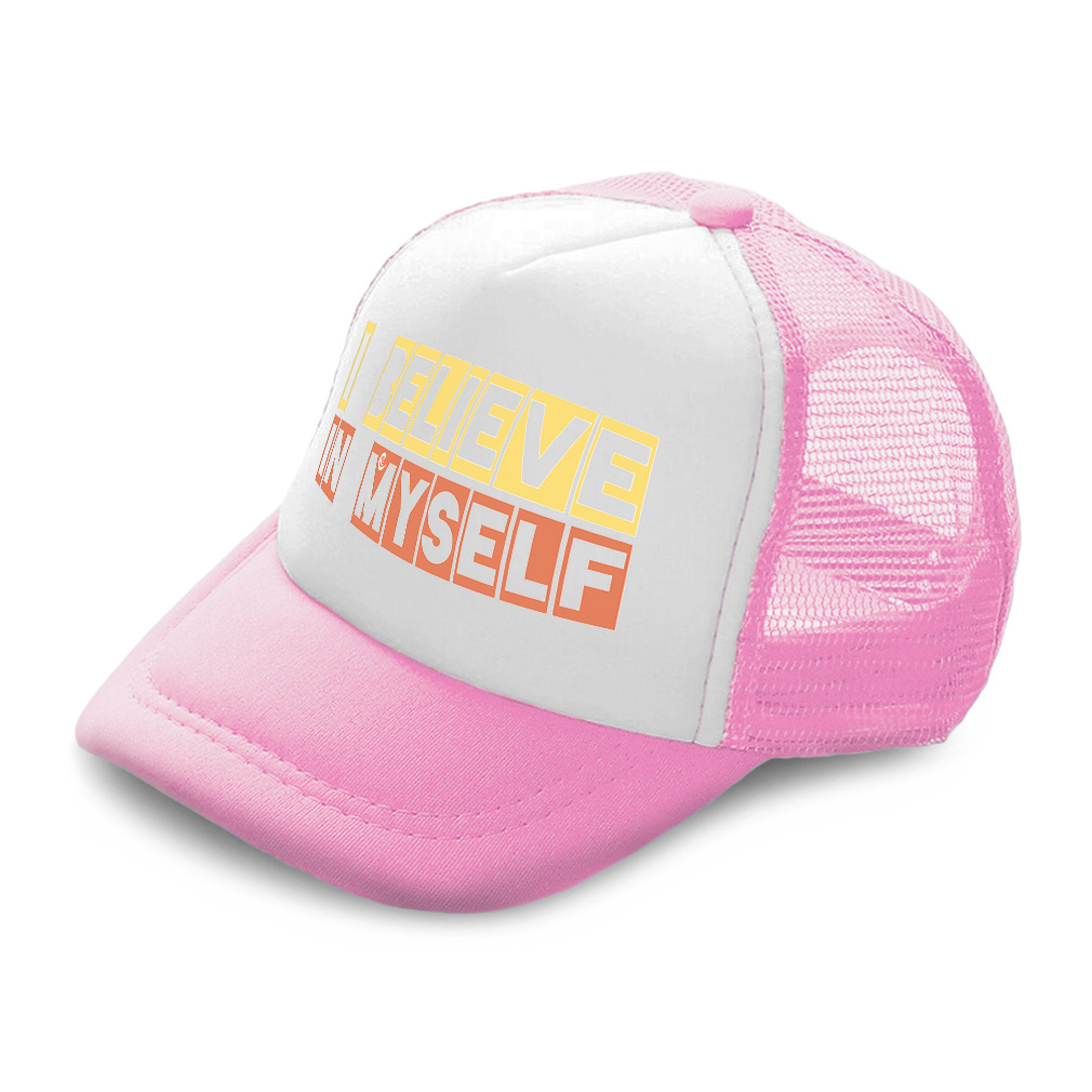 Kids Trucker Hat I Believe in Myself B Polyester Boys Caps & Girls Caps - Picture 7 of 7