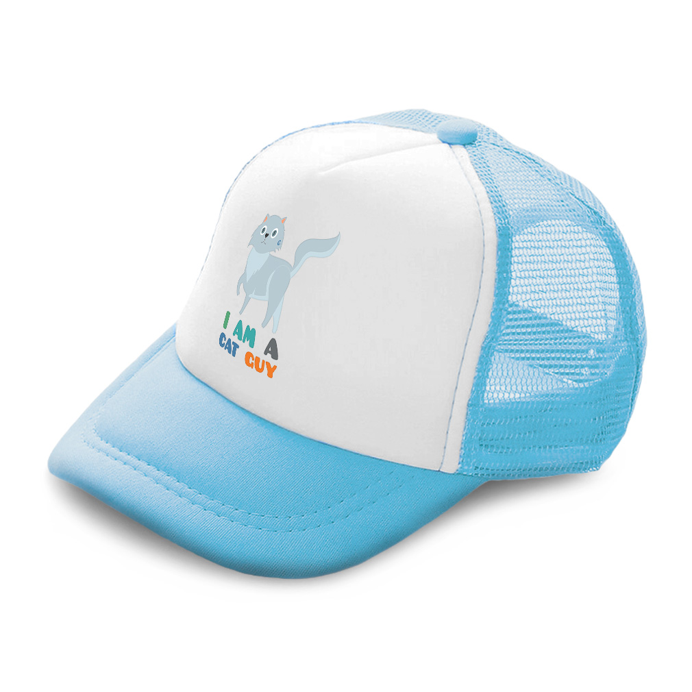 Kids Trucker Hat I Am A Cat Guy Cat Polyester Boys Caps & Girls Caps Adjustable - Picture 6 of 7