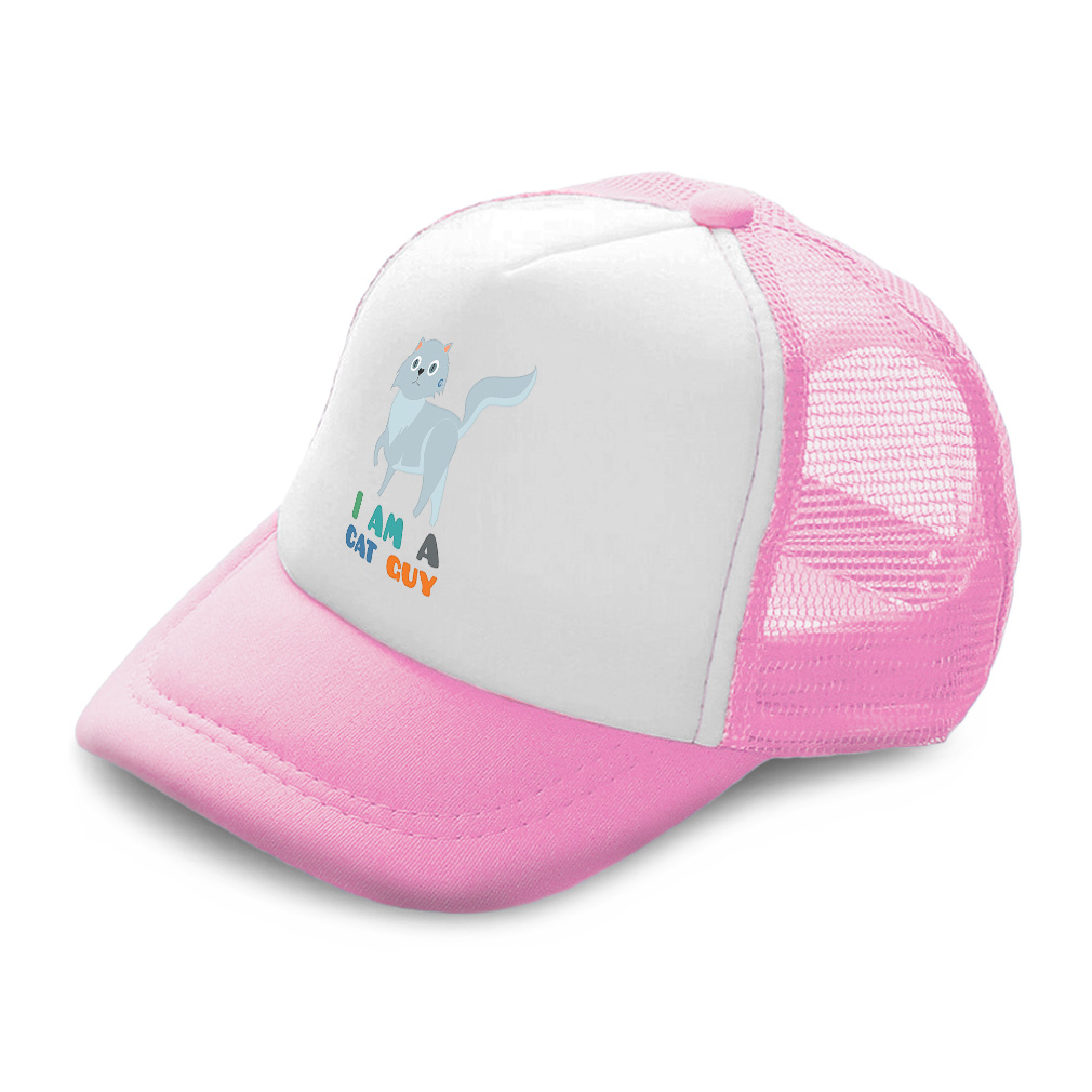 Kids Trucker Hat I Am A Cat Guy Cat Polyester Boys Caps & Girls Caps Adjustable - Picture 7 of 7