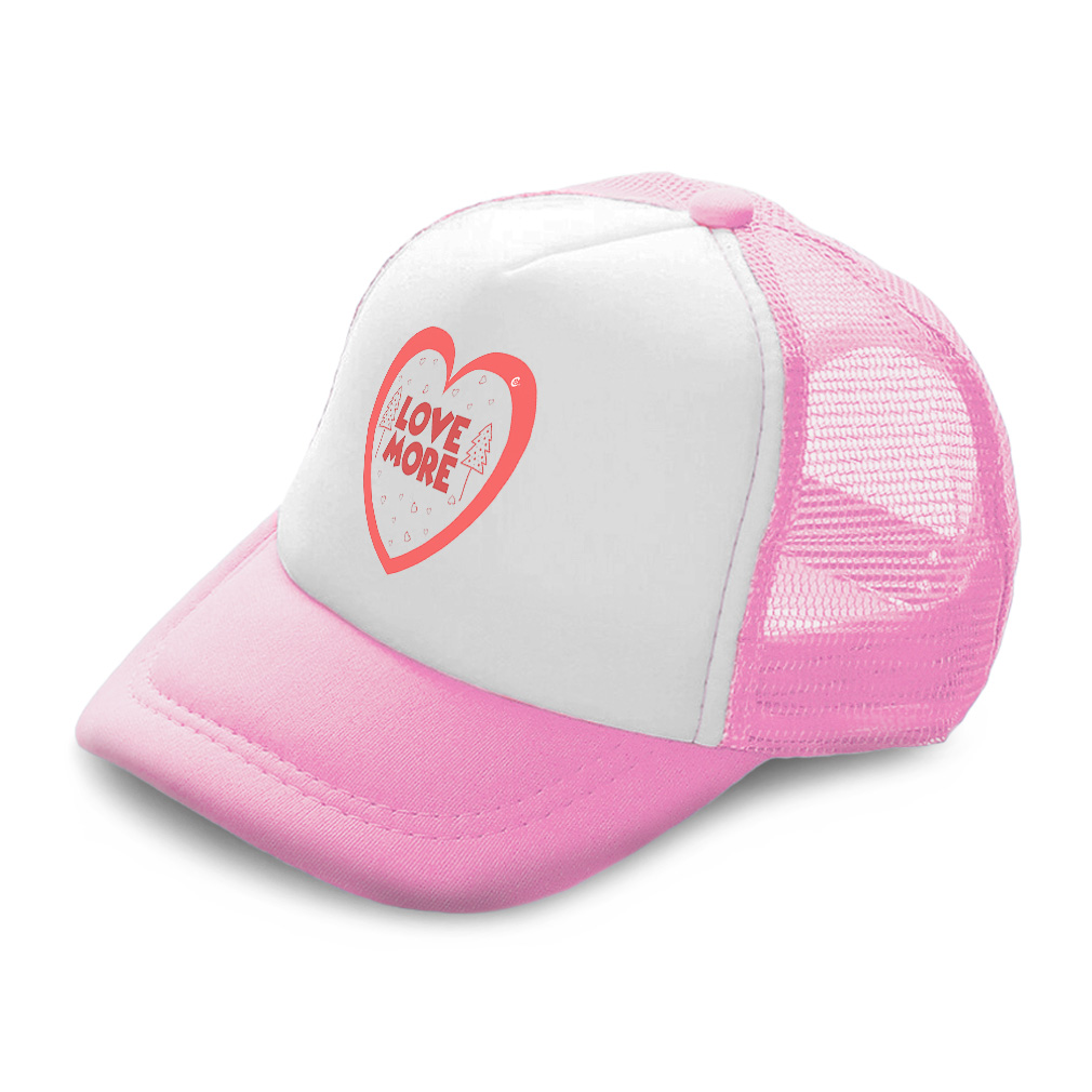 Kids Trucker Hat Love More Love Tree Polyester Boys Caps & Girls Caps Adjustable - Picture 7 of 7