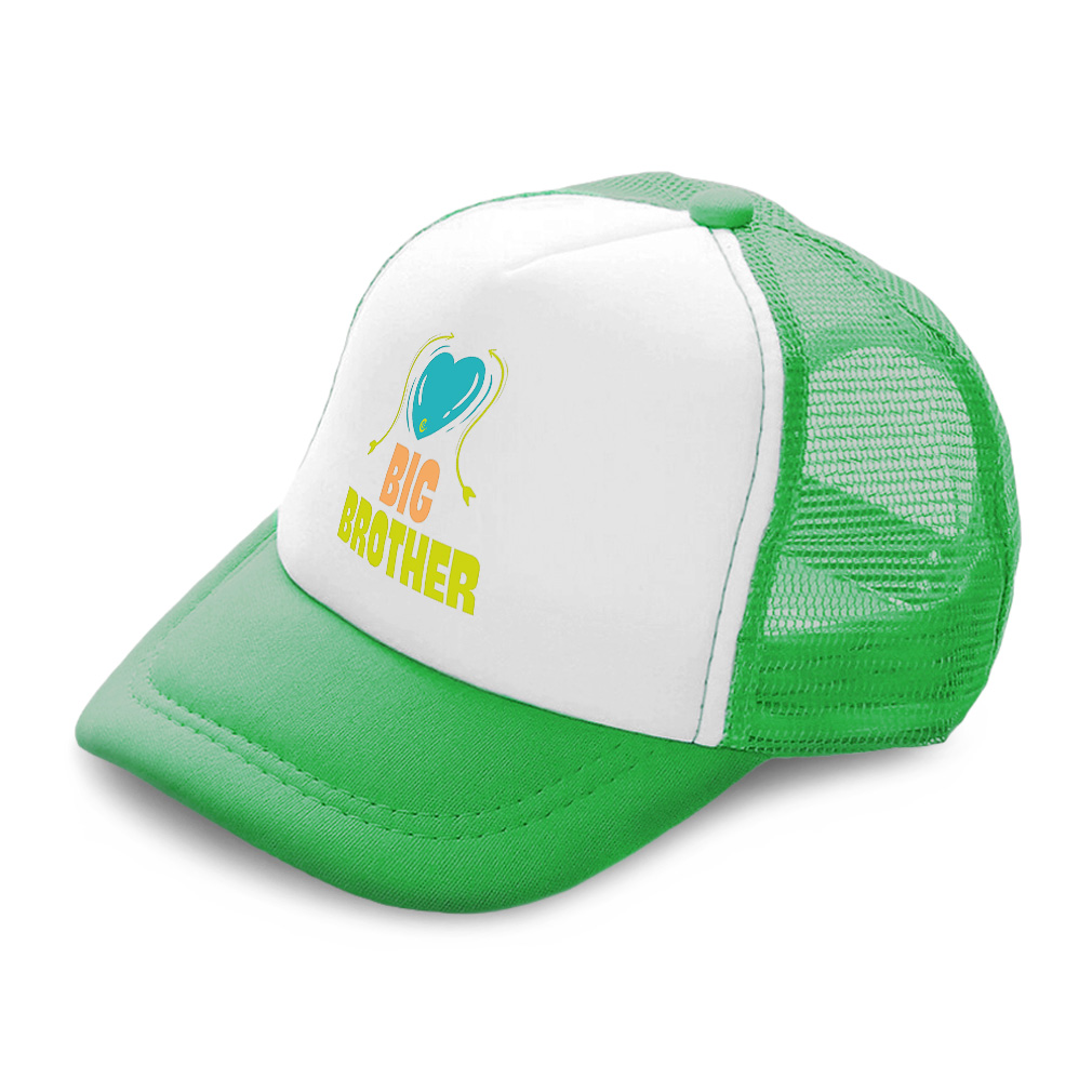 Kids Trucker Hat Big Brother Heart Arrow Polyester Boys Caps & Girls Caps - Picture 5 of 7