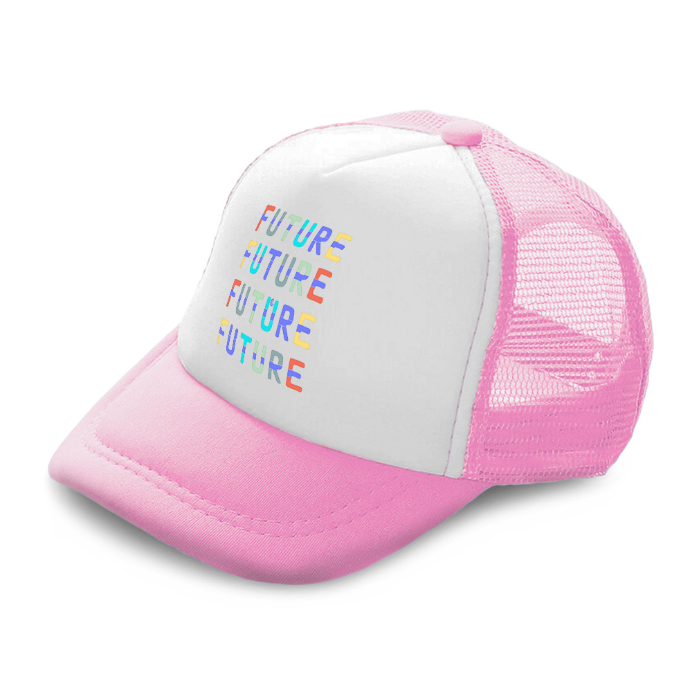 Kids Trucker Hat Future Polyester Boys Caps & Girls Caps Adjustable - Picture 7 of 7