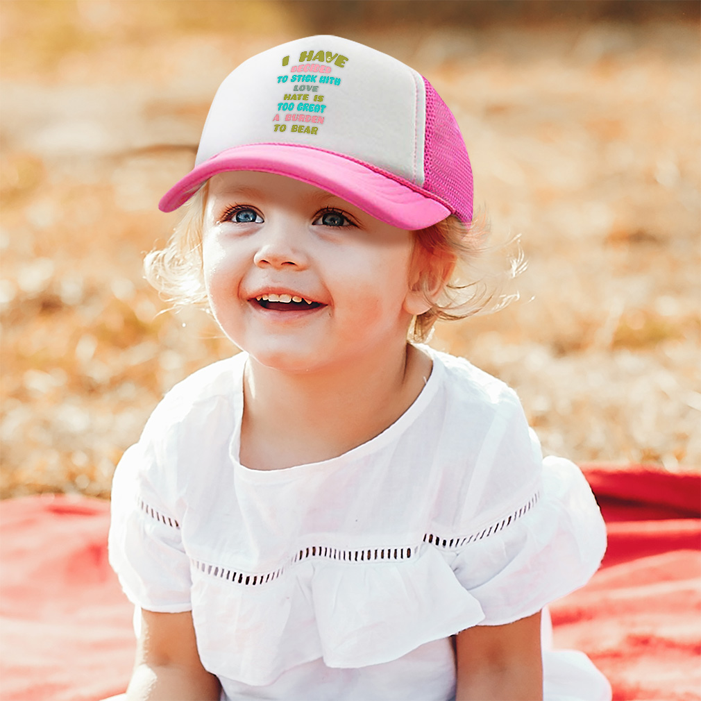 Kids Trucker Hat Decided to Stick with Love Hate Burden to Bear Polyester - Picture 2 of 7