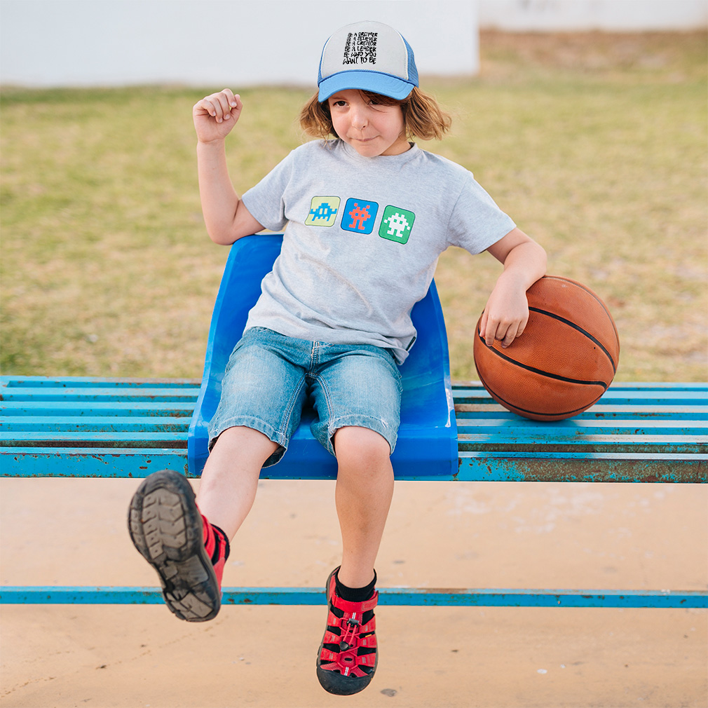 Kids Trucker Hat Dreamer Believer Creator Leader Boys Caps & Girls Caps