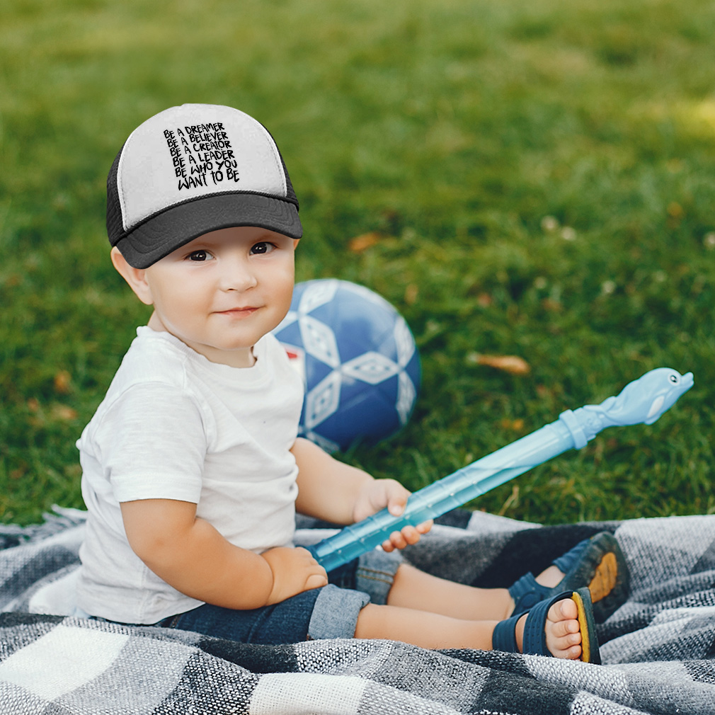Kids Trucker Hat Dreamer Believer Creator Leader Boys Caps & Girls Caps