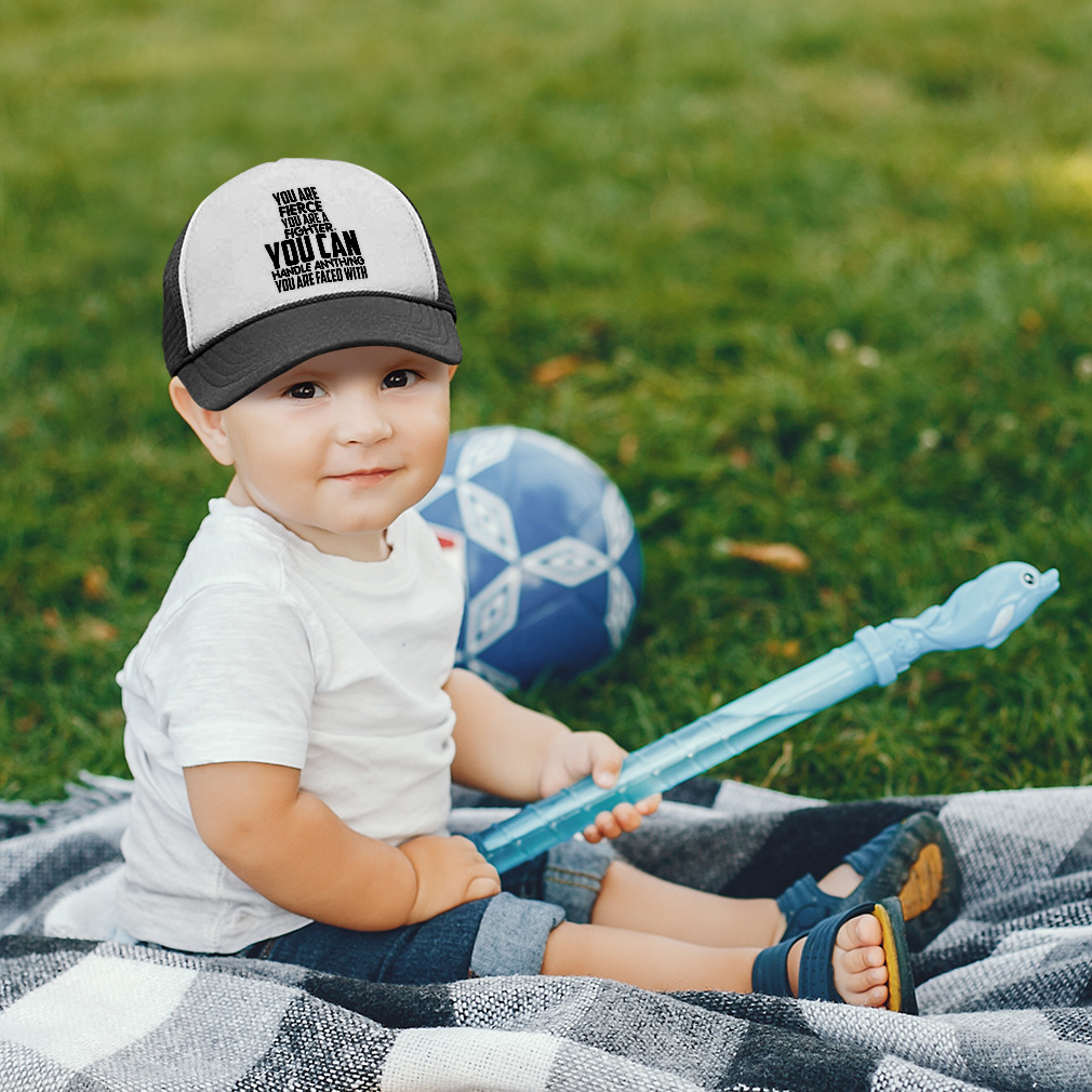 Kids Trucker Hat Fierce Fighter Handle Anything Faced with Polyester Adjustable