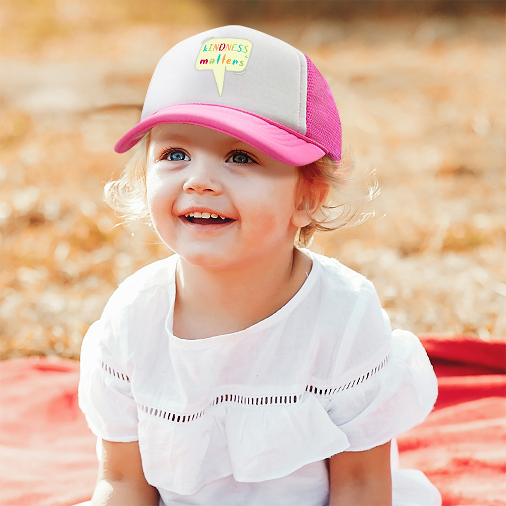 Kids Trucker Hat Kindness Matters A Polyester Boys Caps & Girls Caps Adjustable